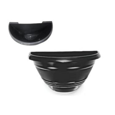 Imagem de Kit 24 Vaso Meia Lua Preto Jardim Vertical 1 Litro Cor:Preto