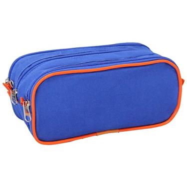 Imagem de Estojo LS Bolsas Triplo Azul com Laranja - EE2130
