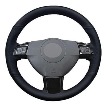 Imagem de TPHJRM Capa de volante de carro couro artificial costurado à mão, apto para Opel Astra Signum Corsa Zafira Vectra 2004-2014