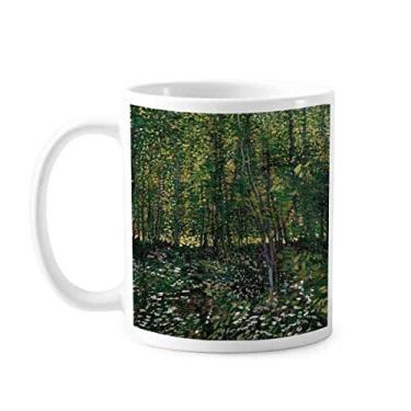Imagem de Árvore Floresta Floresta Paisagem Ilustração Caneca Cerâmica Café Porcelana Utensílios de Mesa