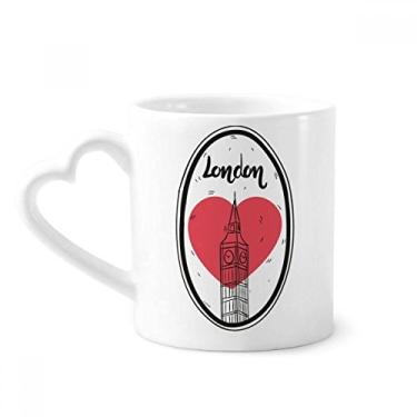 Imagem de City London Britain Big Ben Love caneca café cerâmica copo de coração de vidro