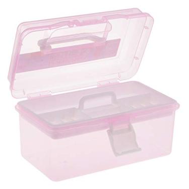 Imagem de Ferramenta de Pintura de de de 2 Camadas, Organizadora de Estojo de Remédios Rosa