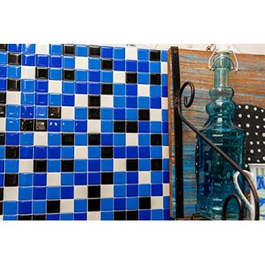 Imagem de Pastilha Adesiva Resinada Azul Preta Kit 4 Placas