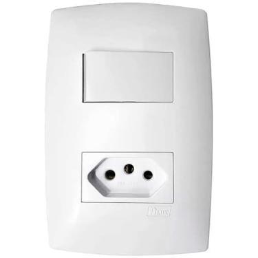 Imagem de CJ INTERRUPTOR SIMPLES + TOMADA 20A - BLUX HOME BRANCA - BHM10467-1BR