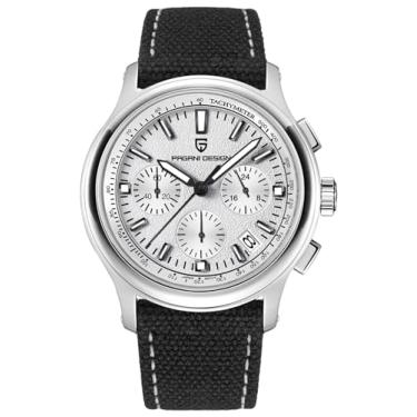 Imagem de Relógios masculinos Pagani Design Novo Relógio de pulso masculino de luxo de quartzo VK63 Cronógrafo AR+AF Vidro de safira 100 m à prova d'água moda negócios relógio de pulso para homens, Couro de