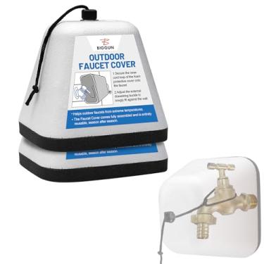Imagem de Coberturas de torneira ao ar livre para inverno, protetor de espuma isolada contra congelamento para torneira externa torneira de água mangueira de jardim, reutilizável e instalação rápida, 2 peças