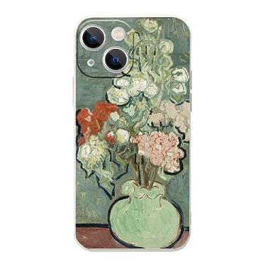 Imagem de MURLEBAY Capa compatível com iPhone 14 Plus, vaso de flores por Van Gogh, capa fofa de flores para mulheres e meninas, capa de telefone à prova d'água à prova de choque para iPhone 14 Plus (6,7