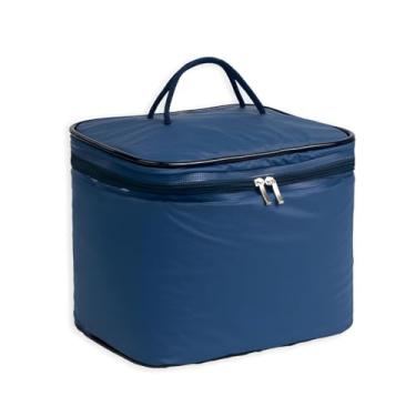 Imagem de Bolsa Bag Térmica Impermeável Grande 15 Litros Multiuso Para Alimentos Bebidas Trabalho Passeio Camping (Azul Marinho)