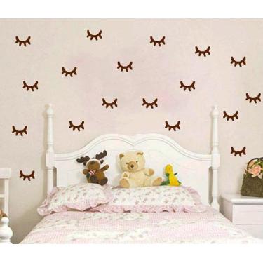 Imagem de Adesivo decorativo 40 Pares de olhos de unicórnio 5cm x 3,3cm Adesivo 