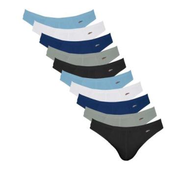 Imagem de 10 Cuecas Tradicional Básica Modelo Slip Light Zorba Em Cotton Algodão