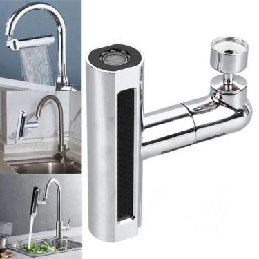 Imagem de Extensor Torneira 4 Modos Arejador Cascata Cozinha Pia Cuba Giratorio 