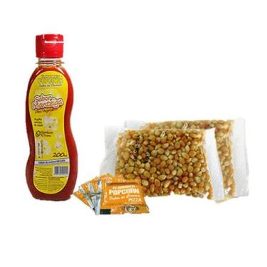 Imagem de Pipoca 200g milho - Óleo de Manteiga - 05 Sachê Cebola Salsa - Flavore