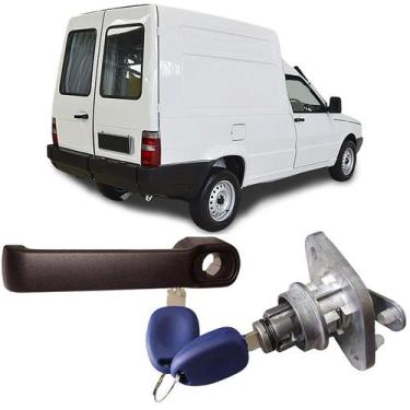 Imagem de Kit Maçaneta Externa Fechadura Tampa Traseira + Cilindro Com Chave Fio