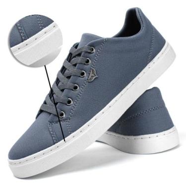 Imagem de Sapatênis Casual Básico Masculino Cadarço Design Moderno Sola Reta - S