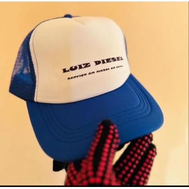 Imagem de Boné trucker azul com frente branca
