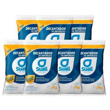Imagem de Kit 07 sulfato de aluminio para piscina 2kg cada - SUALL