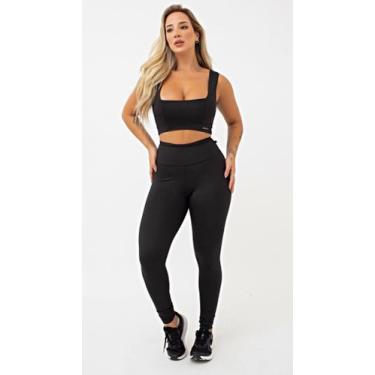 Imagem de Conjunto Academia Feminino Fitness - BELLA CREATIVE, Preto, G