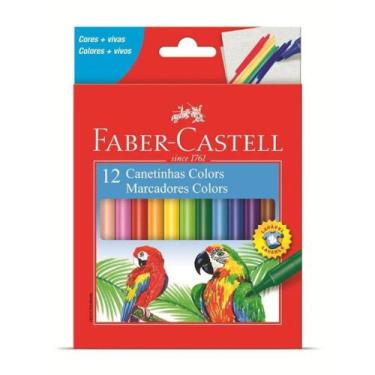 Imagem de Canetinha Hidrográfica 12 Cores 15.0112CZF - Faber Castell - Faber-Cas