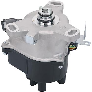 Imagem de AiYiGu Distribuidor de ignição com tampa e rotor compatível com Honda Civic/Acura EL 1.5L 1.6L 1999-2000 SOHC Substituição TD-91U, TD91U, TD63U, TD-63U, TD-73U, TD73U