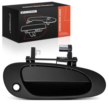 Imagem de A-Premium Maçaneta da porta externa do lado do passageiro dianteiro direito com fechadura compatível com Honda Civic 2002 2003 2004 2005, Hatchback, Primed Black, Replace# 72140-S6D-E01ZA