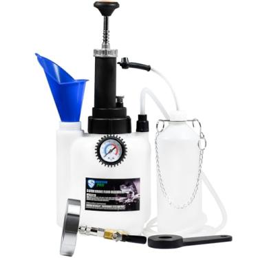 Imagem de SMOTIVEPRO Bomba de fluido de sangria de freio manual 3L e garrafa de óleo residual de 1L, kit profissional de sangrador de freio One Man adequado para Mitsubishi/Subaru/Volvo S40&V40