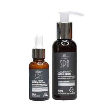 Imagem de kit Urbano Spa Black para Tratamento e Crescimento Capilar (Coacervado 120g+Tônico Magma)