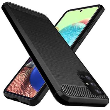 Imagem de Capa para Galaxy A71 5G da Osofpter[não para A71] Capa protetora de borracha de TPU flexível com absorção de choque para Samsung Galaxy A71 5G, Samaung A71 5G Case-Blcak