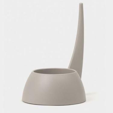 Imagem de Comedouro Italiano para cachorro United Pets Tail Com Cabo Alto Branco