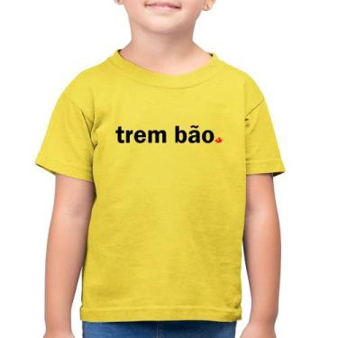 Imagem de Camiseta Algodão Infantil Trem bão - Foca na Moda, Amarelo canário, 4