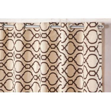Imagem de Cortina Capri 4,00m x 2,70m Estampada Delicada Poliéster Sala de Estar