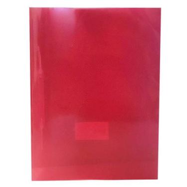 Imagem de Pasta Grampo Laminada Com Trilho Plástico Oficio Delloplast, Vermelho