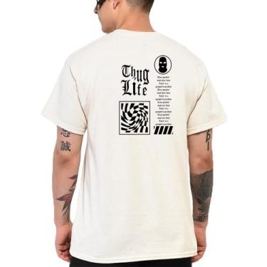 Imagem de Camiseta Masculina Oversized Camisa Streetwear Trace Gangster 100% Alg