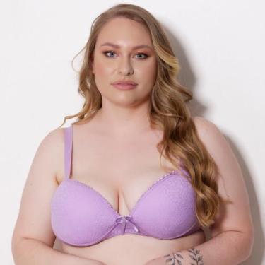 Imagem de Sutiã com Bojo Plus Size Liso 46 - 48 - 50 - 52 - Sutia Suelen - Class