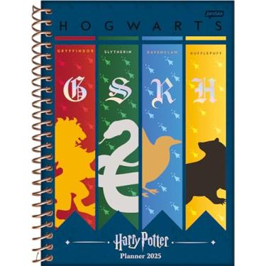 Imagem de Jandaia - Agenda Planner Universitário Capa Dura 192 Páginas Harry Potter 2025 Fundo Azul