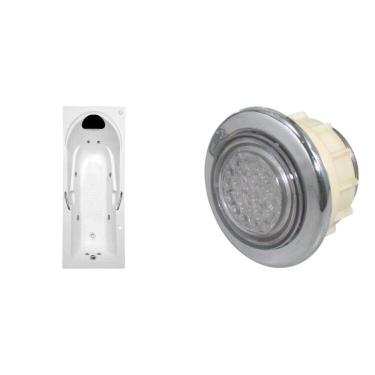 Imagem de Banheira de Hidromassagem Capri  em Gel  P5 - 220v - com Aq e Cromoterapia Branco