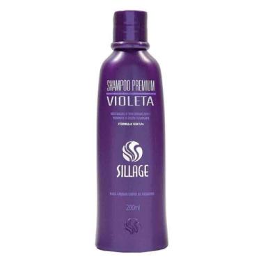 Imagem de Shampoo Premium Violeta para Cabelos Loiros ou Grisalhos 200ml - Silla