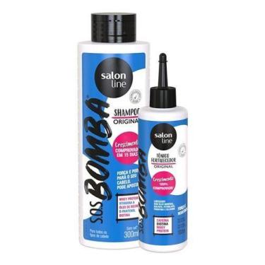 Imagem de Kit Shampoo 300ml Tônico Crescimento Acelerado Sos Bomba - Salon Line