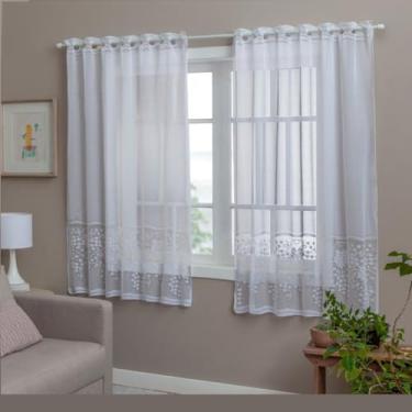 Imagem de Cortina de Janela Quarto Sala Cozinha Renda 1,50 x 2,50m Coleção Uva