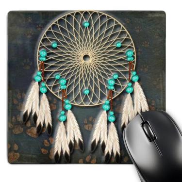 Imagem de 3dRose Mouse pad para organização de mesa, designer único de arte nativa americana, 20 x 20 cm (mp_108095_1)