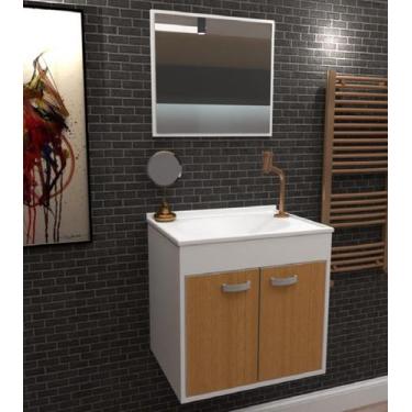 Imagem de Gabinete Armário Para Banheiro Udine 45 Carvalho - Gabinetto