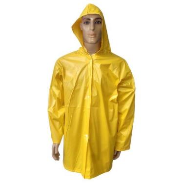 Imagem de Capa de Chuva PVC 0,30mm com Forro Amarela - TOP - Maicol