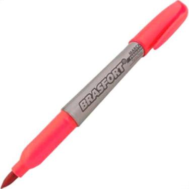 Imagem de Caneta P/Marcacao Brasfort Fina Verm 7853 - Kit C/12 PC