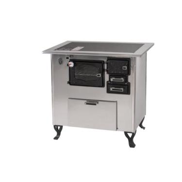 Imagem de Fogão A Lenha C/Forninho C/Cx Esq Inox Vidro Cer Nº2 - Fornos Pinhal