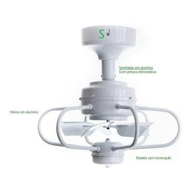 Imagem de Ventilador De Teto Eclipse S/lamp Acvent 8029  Branco Bivolt