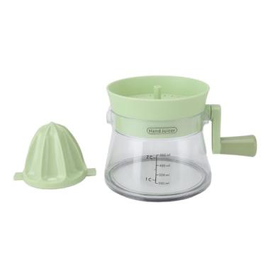 Imagem de Espremedor de frutas cítricas manual compacto portátil para frutas limão e laranja, material seguro para uso familiar (amarelo) (verde)