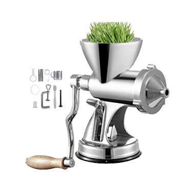 Imagem de Extrator manual de aço inoxidável wheatgrass espremedor lento espremedor de suco de laranja e legumes liquidificador portátil