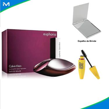 Imagem de Calvin Klein Euphoria Perfume Feminino 100ml Com Espelho de Bolsa e Máscara de Cílios