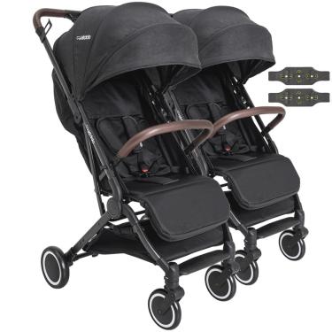 Imagem de Carrinho para Gemeos Duplo Compacto Kiddo Sprint ii Preto
