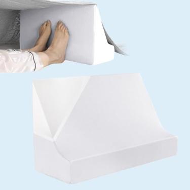 Imagem de FOUXTEL Levantador de cobertor para pés – lençol de cama, travesseiro de elevação de pé pós-cirurgia com capa lavável removível – Alívio da dor nas pernas, joelhos e tornozelos para artrite