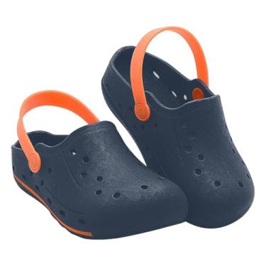Imagem de Sandália Chinelo Babuche Infantil Menino Leve Moderno Marinho/Laranja (Marinho, BR, Criança de 4 a 8 anos, Numérico, 24)